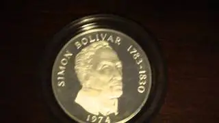 20 BALBOA 1974 PROOF SILVER COIN BOLIVAR PANAMA.MP4