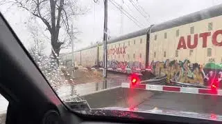 Norfolk Southern Train 4862 and 8013 passing Inman Ave Edison NJ 