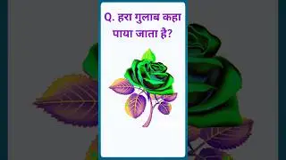 🌹हरा गुलाब कहा पाया जाता है 🌹#beautifulrose #gk #gkquiz #rbgkshorts#shorts#shortsfeed