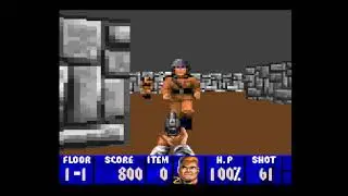 Wolfenstein 3D: The Claw of Eisenfaust (SNES) - Level 1 Complete
