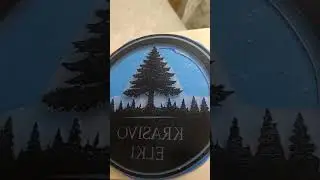 Штамп для коробок ёлки. 15 на 15 см качество на бумаге