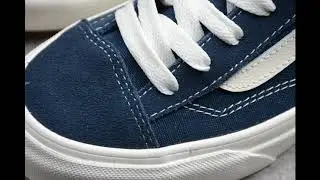 Dark blue Vans Vault OG Style 36 LX high end skate shoes