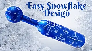 DIY Winter Theme Wine Bottle Design | Easy Wine Bottle Crafts