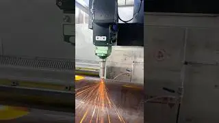 Laser punching iron pipe