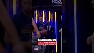 Steph makes a ridiculous full court shot