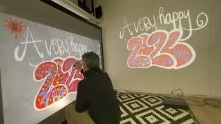Happy 2026 Digital Graffiti Live Drawing