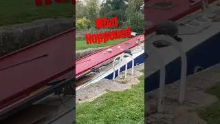 2boats had accident in lock 19th K&A canal. #england #travel #narrowboat #canallife #accident