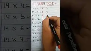 14 table trick//table of 14 //14 table ki trick easy//14 ka पहाड़ा #maths #shorts #youtubeshorts