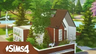 Modern MICRO HOUSE 🏡✨With GREENHOUSE 🌲  | SIMS 4 | Stop Motion Speed Build | No cc
