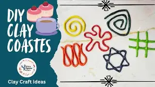DIY Clay Coaster | DIY Abstract Coasters | Clay craft ideas | Handmade