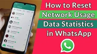 How to Reset Network Usage Data Statistics in WhatsApp?