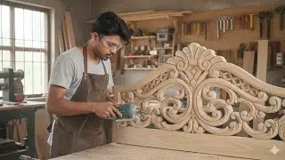 Amazing || wood carving || head box bed new latest Royal design