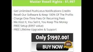 Watch Before You Buy PushLotus Review  - Get White Label Rights License Discount Offer