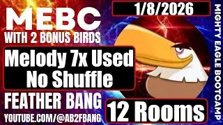 Angry Birds 2 AB2 Mighty Eagle Bootcamp Mebc 1/8/2026 with 2 extra birds Melody 7X Used No Shuffle