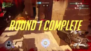 Overwatch: Competitive match on Temple of Anubis