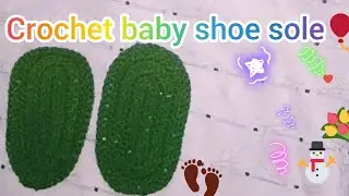 Crochet baby shoe sole#Kureshia baby shoe sole#Crochet design#Easy crochet