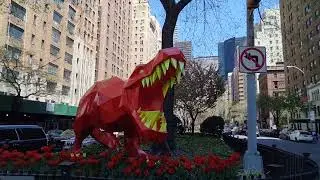 dinosaur on Park Avenue Manhattan NY T-REX