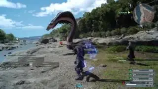 FINAL FANTASY XV Giant Snake Boss Midgardsormr LV54