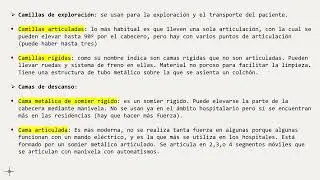 TIPOS DE CAMAS HOSPITALARIAS
