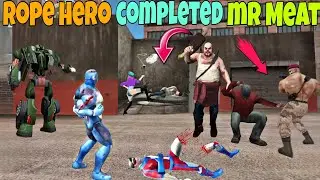 Rope Hero Rescues Girl From Mr Meat । In Rope Hero Vice Town । Rope Hero Vice Town