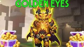 Trying The Golden Eyes Armor Skin In BedWars Blockman Go