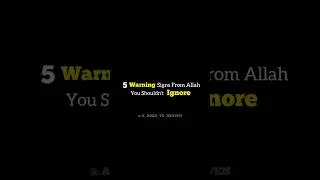 5 Warning Signs from Allah You Shouldn't Ignore