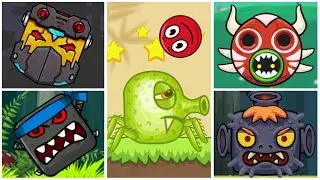 Red Ball X - Red Ball 4 - Red Ball 5 - Red Ball 6 - Red Ball 7- All Second Bosses