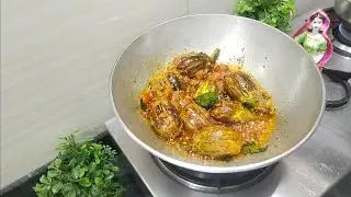गावरान पद्धतीने बनवलेल्या वांग्याच कालवण 🍆🍆 | काटेरी वांग्याची भन्नाट भाजी