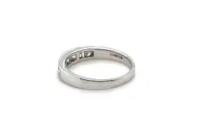Diamond Channel Half Eternity Ring 0.50ct G/SI 18k White Gold 3.5mm