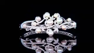 Budding Diamond Pearl Bracelet - Adorn Brides - Adorn.com