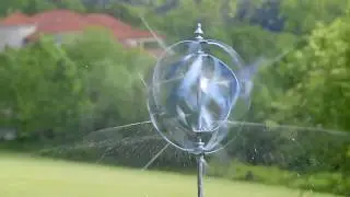 Antiqued Sphere Hydro Wind Spinner (47M2422) from Evergreen Garden