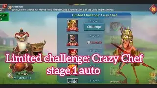 Limited challenge crazy chef Mastercook | Ramsay stage 1 fully auto lords mobile😉