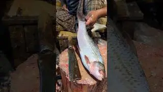 Wow!! Big Giant Rohu: Fish Cleaning & Cutting in Village Market #shorts