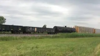 NS 289 lead by Illinois Central 1000 on the NS Detroit District near Romulus, MI!