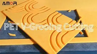 Cutting & Grooving Polyester Fiber PET | CNC Oscillating Knife Cutting Machine#soundinsulation