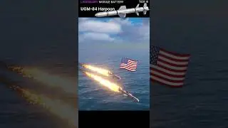 UGM-84 Harpoon Missile Launch in Modern Warships #shorts