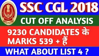 SSC CGL 2018 EXPECTED CUT OFF FOR FINAL SELECTION/CGL 2018 Tier 3 RESULT DETAILED ANALYSIS