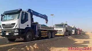 Neom world biggest project in Saudi Arabia#enowa_neom#neom#iveco#dumper#truck#shawal#grader#jcb_work