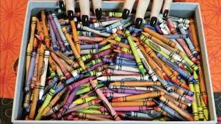 ASMR Crayon Rummage / Nostalgic Sounds / No Talking