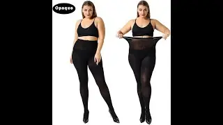 MANZI Women's 2 Pairs Control Top Pantyhose High Waist Plus Size Tights Ultra-Soft