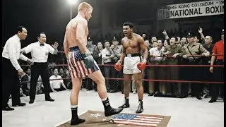 Muhammad Ali estaba en el ring un boxeador blanco pis&oacute; la bandera de EE. UU.;Ali dio el golpe fatal