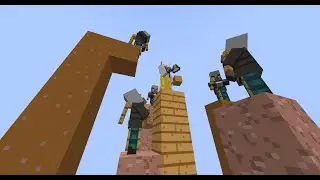 Minecraft Sky Limit Challenge vs 5 AI hunters Rematch