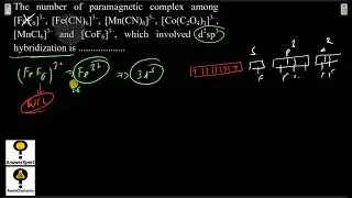 The number of paramagnetic complex among [FeF6]3-, [Fe(CN)6]3-, [Mn(CN)6]3-, [Co(C2O4)3]3-, [MnCl6]3