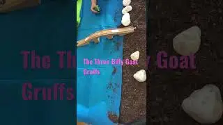 Kids having fun playing &ldquo;The Three Billy Goat Gruff&rdquo;