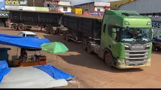 Os Scania deram show na travessia da balsa rio Tapajós