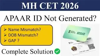 MH CET 2026 | APAAR ID Problem 😱 | Complete Solution Explained