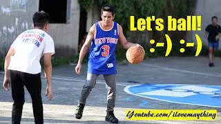Hulyan's Dad Plays Basketball with the Locals on July 4, 2023. Philippine Street Basketball Playtime
