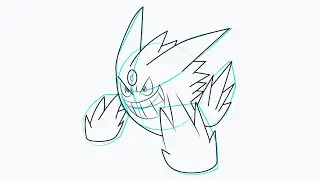 C&oacute;mo Dibujar a Mega Gengar de Pok&eacute;mon 👻💜🌀  | Tutorial F&aacute;cil en 7 Pasos