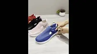 Women's Breathable Knit Wedge Sneakers #shoes #womenfashion #womenshoes #temu #sandals #knitted #pet