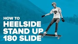 Как сделать хилсайд стэндап 180 слайд на лонгборде (Heelside stand up 180 slide on a longboard)